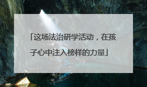 这场法治研学活动，在孩子心中注入榜样的力量
