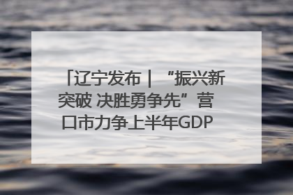 辽宁发布｜“振兴新突破 决胜勇争先”营口市力争上半年GDP增长6%左右