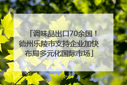 调味品出口70余国！德州乐陵市支持企业加快布局多元化国际市场