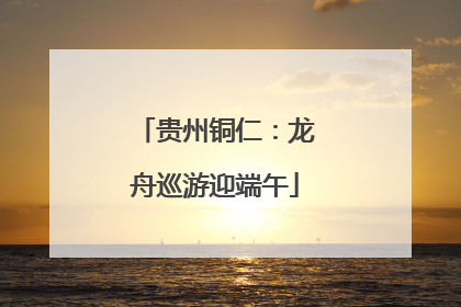 贵州铜仁：龙舟巡游迎端午