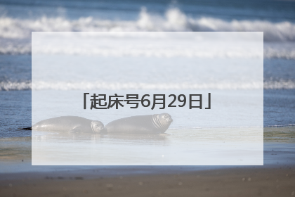 起床号6月29日