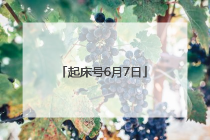 起床号6月7日