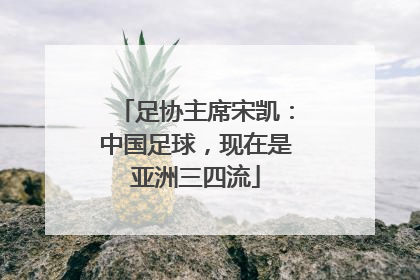 足协主席宋凯：中国足球，现在是亚洲三四流