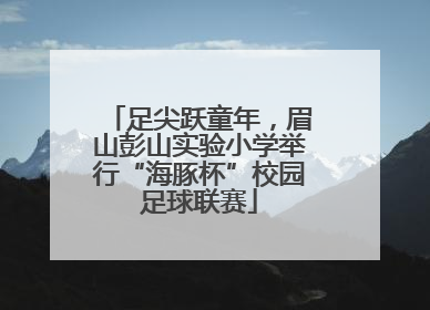 足尖跃童年，眉山彭山实验小学举行“海豚杯”校园足球联赛