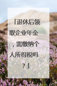 退休后领取企业年金，需缴纳个人所得税吗？