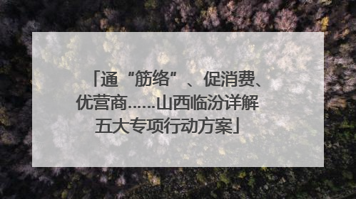 通“筋络”、促消费、优营商……山西临汾详解五大专项行动方案