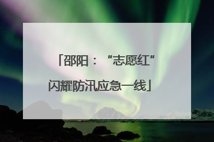邵阳：“志愿红”闪耀防汛应急一线