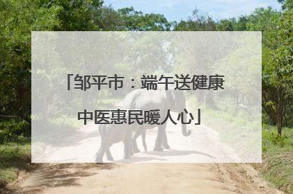 邹平市：端午送健康 中医惠民暖人心