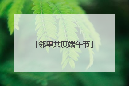 邻里共度端午节