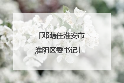 邓萌任淮安市淮阴区委书记