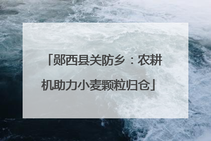 郧西县关防乡：农耕机助力小麦颗粒归仓