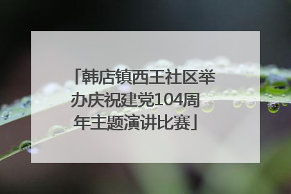 韩店镇西王社区举办庆祝建党104周年主题演讲比赛