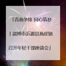 青燕争锋 同心筑梦丨淄博市沂源县燕崖镇召开年轻干部座谈会