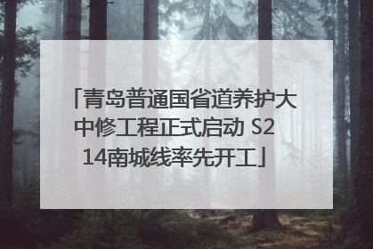 青岛普通国省道养护大中修工程正式启动 S214南城线率先开工
