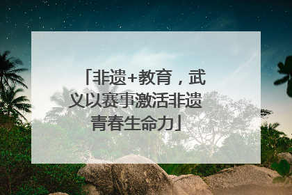 非遗+教育，武义以赛事激活非遗青春生命力