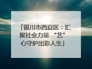 银川市西夏区：汇聚社会力量 “艺”心守护出彩人生