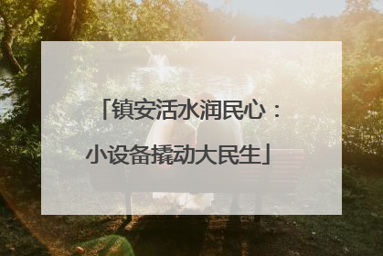镇安活水润民心：小设备撬动大民生