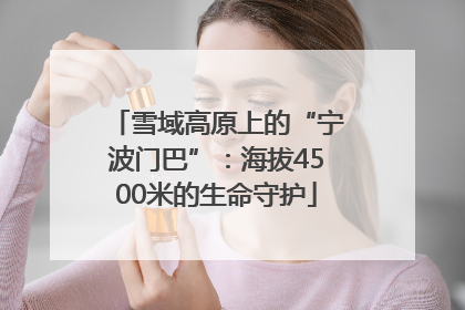 雪域高原上的“宁波门巴”：海拔4500米的生命守护