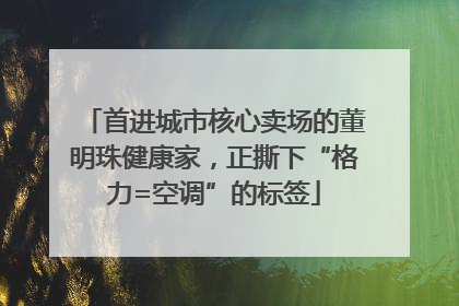 首进城市核心卖场的董明珠健康家，正撕下“格力=空调”的标签