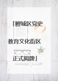 鲤城区党史教育文化街区正式揭牌