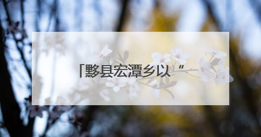 黟县宏潭乡以“绣花功夫”下好整治“先手棋”