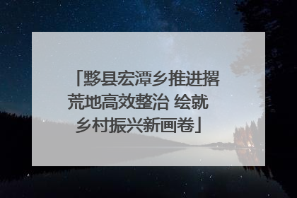 黟县宏潭乡推进撂荒地高效整治 绘就乡村振兴新画卷