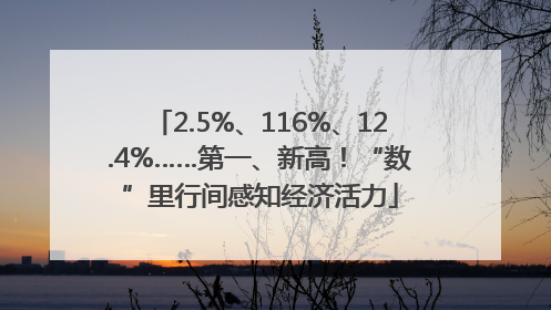 2.5%、116%、12.4%……第一、新高！“数”里行间感知经济活力