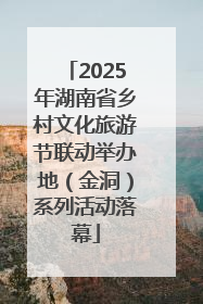 2025年湖南省乡村文化旅游节联动举办地（金洞）系列活动落幕