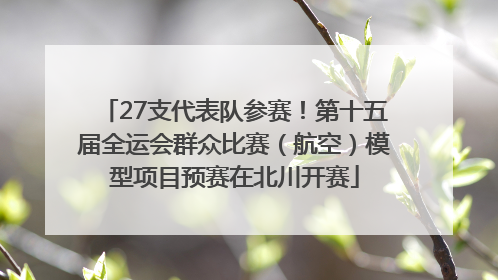 27支代表队参赛！第十五届全运会群众比赛（航空）模型项目预赛在北川开赛