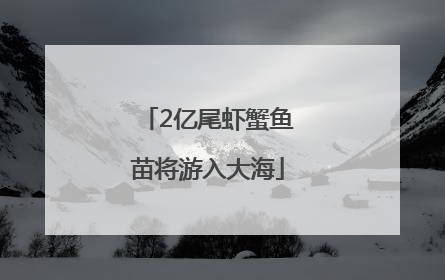2亿尾虾蟹鱼苗将游入大海