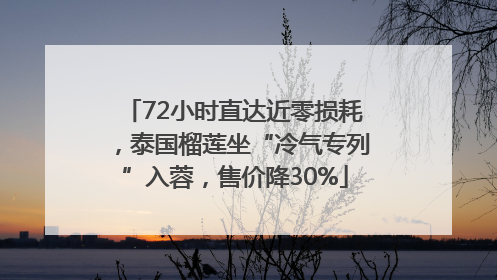 72小时直达近零损耗，泰国榴莲坐“冷气专列”入蓉，售价降30%