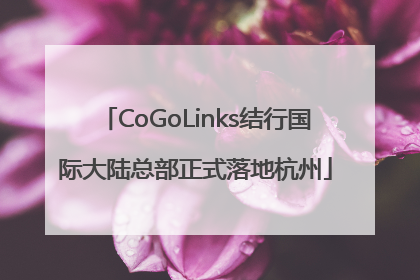 CoGoLinks结行国际大陆总部正式落地杭州