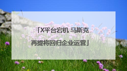 X平台宕机 马斯克再提将回归企业运营